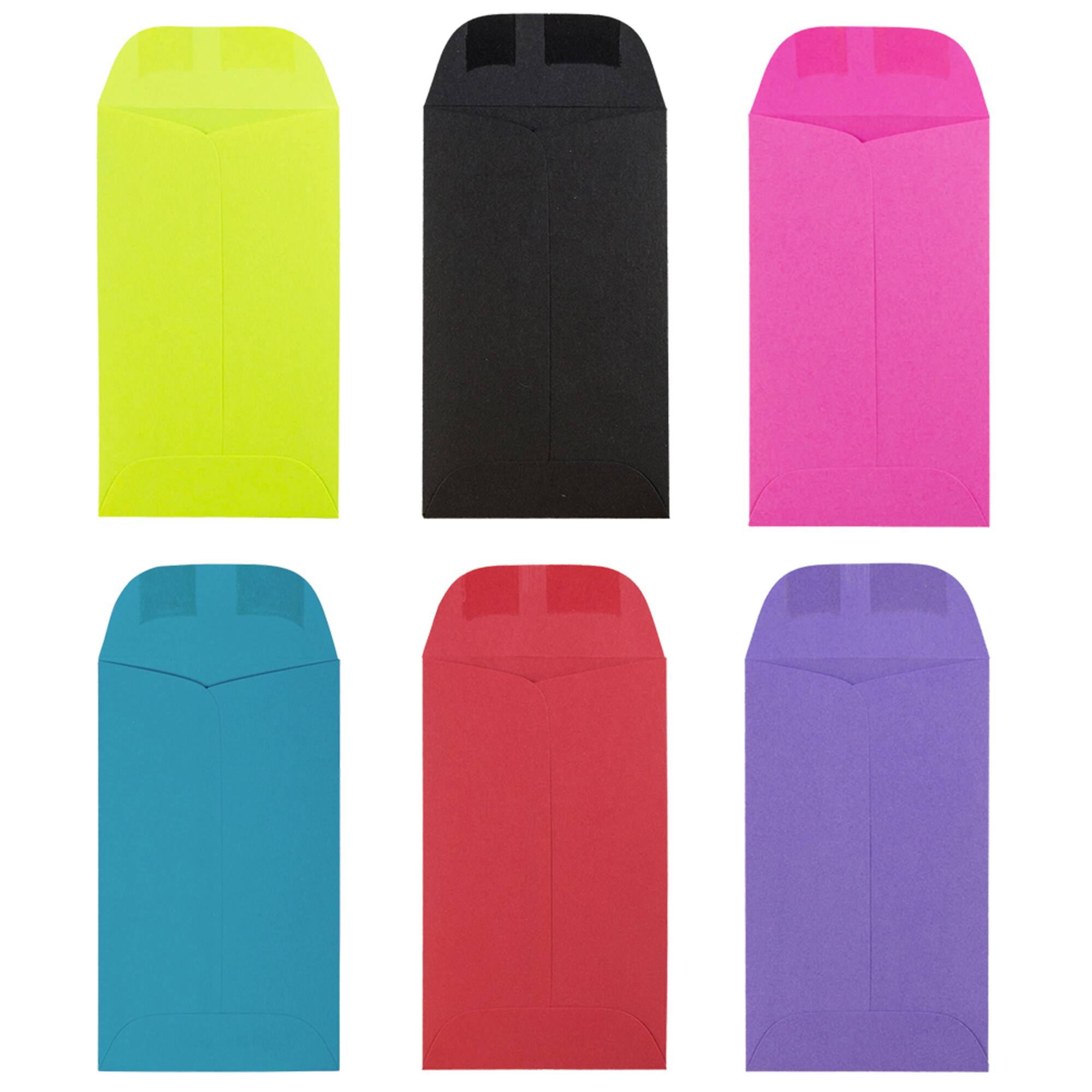 JAM Paper 2.5" x 4.25" Assorted Coin Business Envelopes, 150ct.